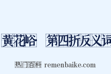 黄花峪·第四折反义词是什么意思的图片